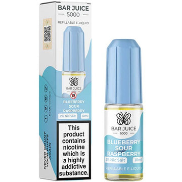 Blueberry Sour Raspberry Nic Salt E Liquid 10ml By Bar Juice 5000