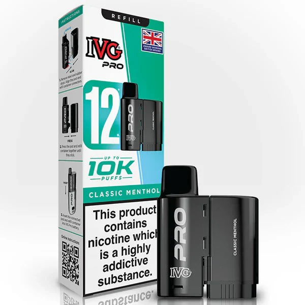 IVG Pro 12 Refill Pods Pack with 2ml Pod and 10ml Container