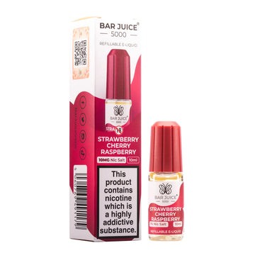 Strawberry Cherry Raspberry Nic Salt E Liquid 10ml By Bar Juice 5000