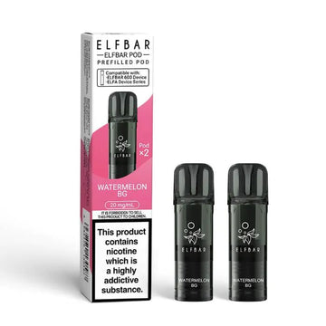 Elfbar 600 Prefilled Replacement Pods - 2PK - Watermelon BG
