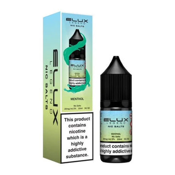 Menthol Nic Salt E Liquid 10ml By Elux Legend