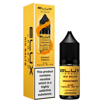 Straight Tobacco Nic Salt E Liquid 10ml By Elux Legend