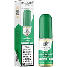 Kiwi Passionfruit Guava Nic Salt E Liquid 10ml by Bar Juice 5000