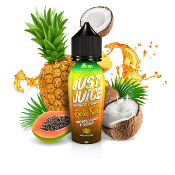 Pineapple, Papaya & Coconut Exotic Fruits Shortfill E-Liquid by Just Juice 50ml