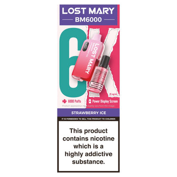 Strawberry Ice Lost Mary BM6000 Prefilled Pod Kit