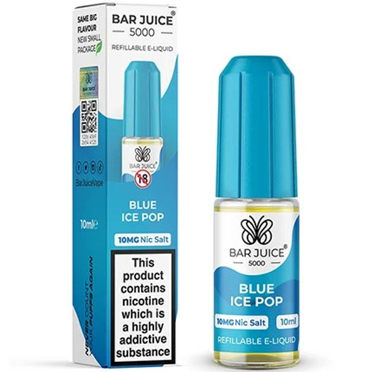 Blue Ice Pop Nic Salt E Liquid 10ml By Bar Juice 5000
