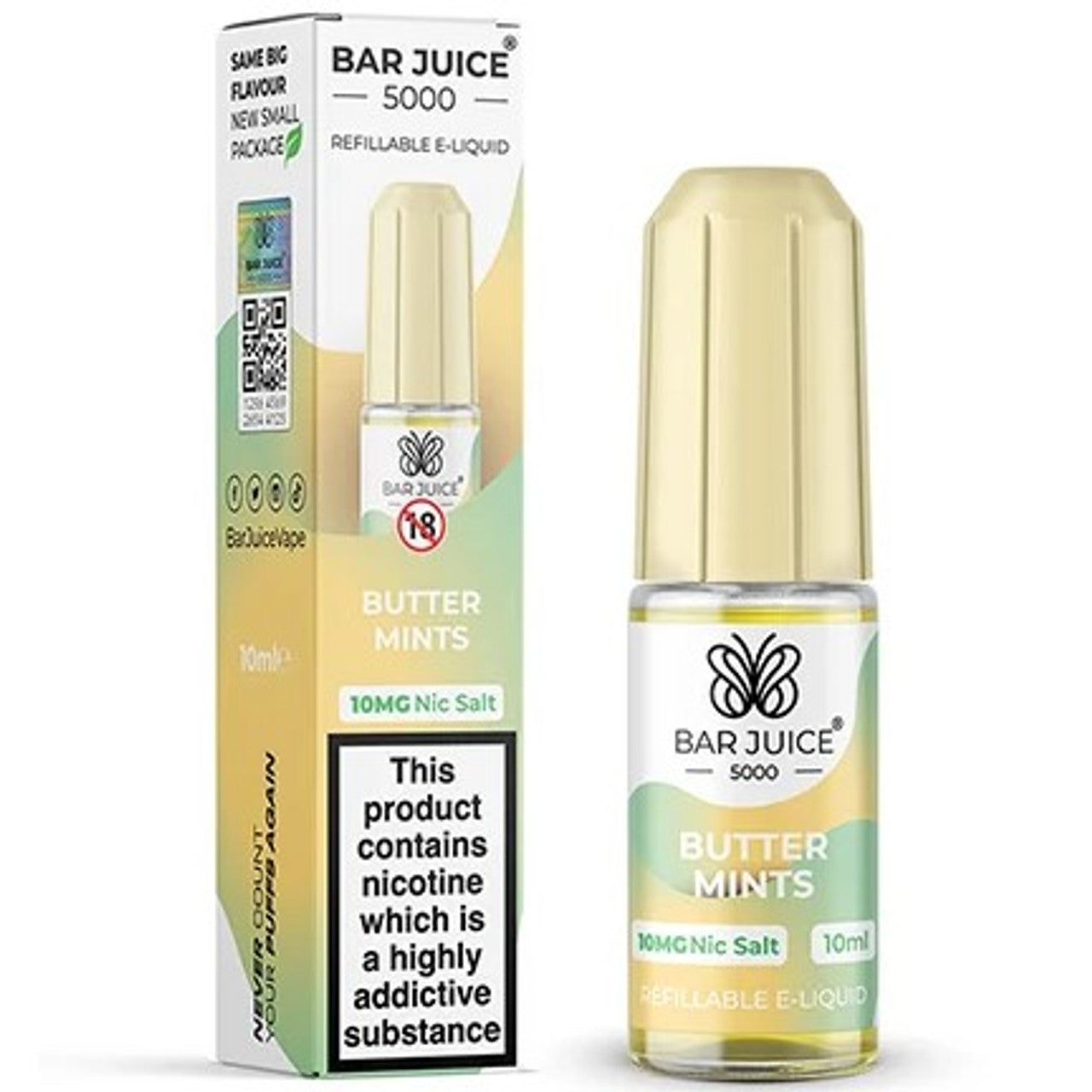 Butter Mints Nic Salt E Liquid 10ml By Bar Juice 5000