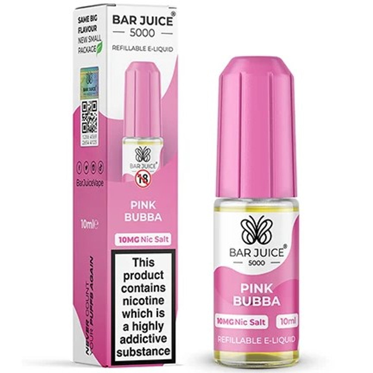 Pink Bubba Nic Salt E Liquid 10ml By Bar Juice 5000