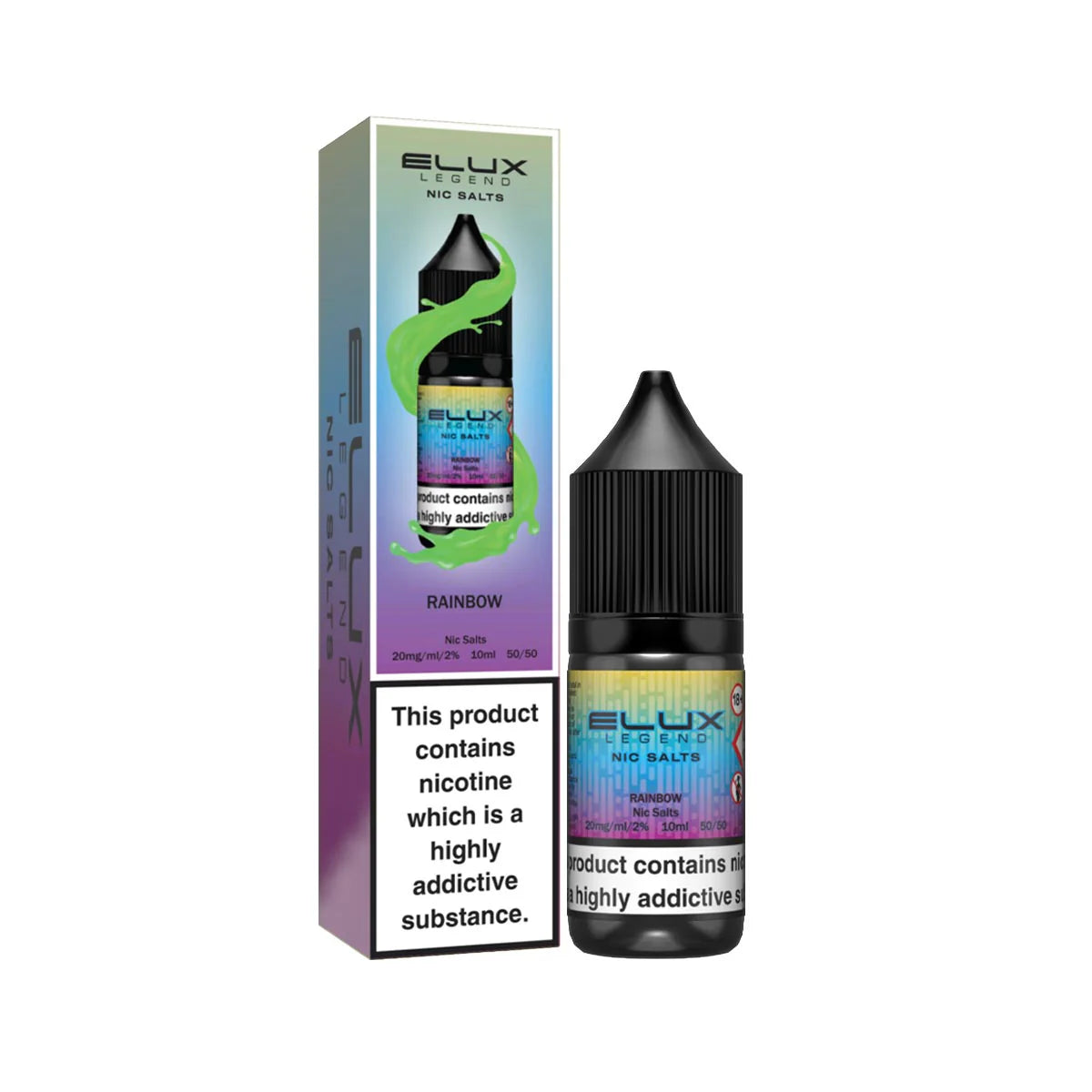 Rainbow Nic Salt E Liquid 10ml By Elux Legend