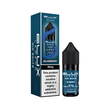Ellux Legend Nic Salts Blueberry vape juice packaging on a white background