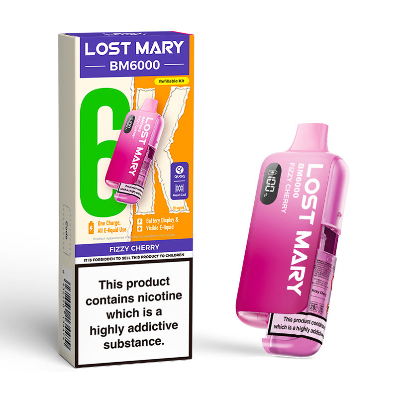 Fizzy Cherry Lost Mary BM6000 Prefilled Vape Pod Kit