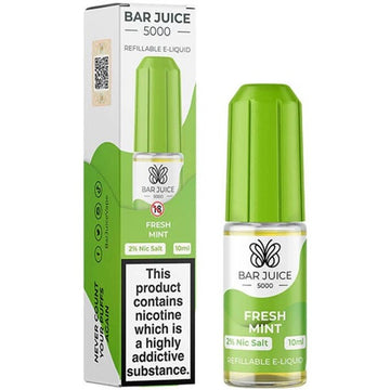 Fresh Mint Nic Salt E Liquid 10ml By Bar Juice 5000