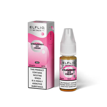 Strawberry Ice Cream Nic Salt E Liquid 10ml By Elf Bar Elfliq