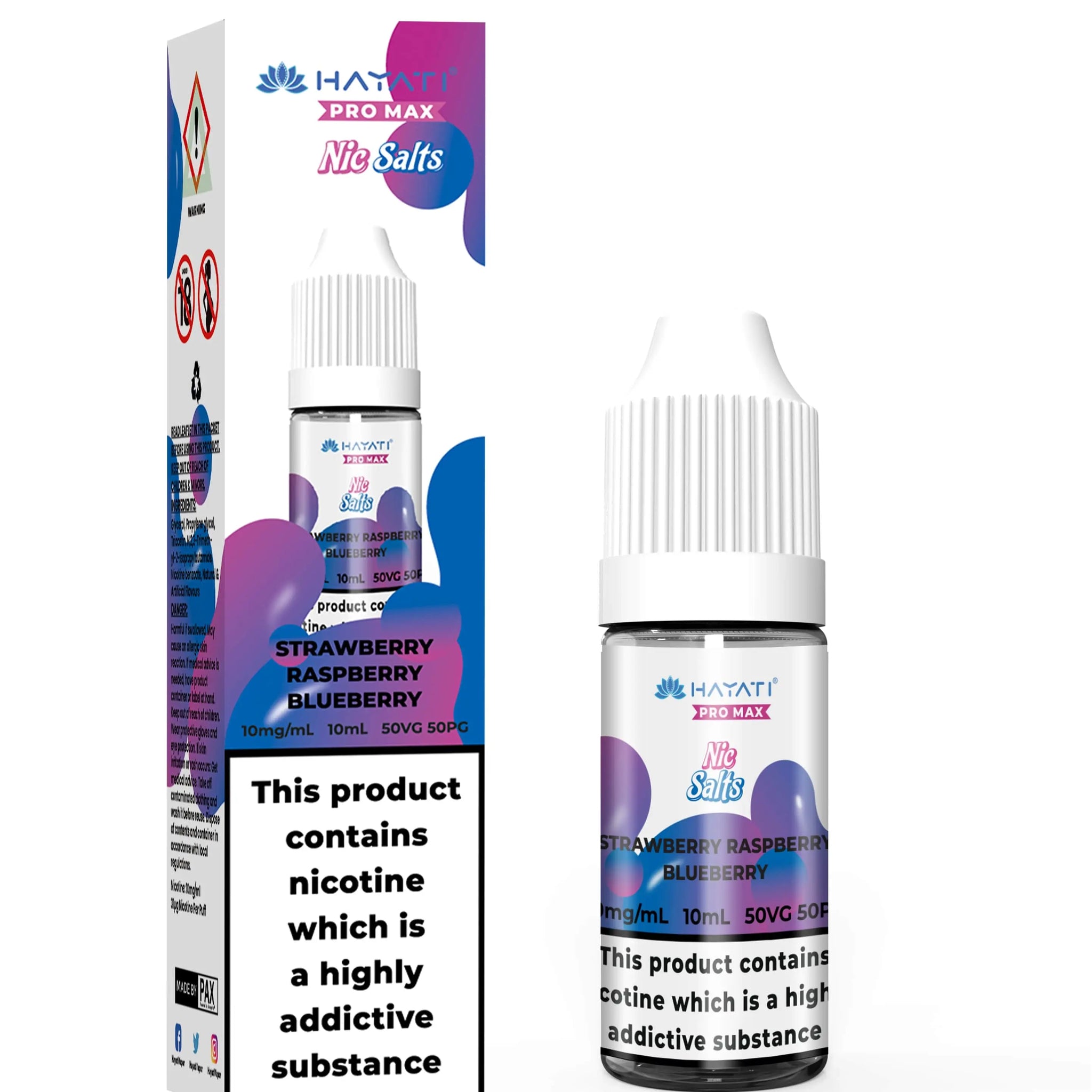 Strawberry Raspberry Blueberry Nic Salt E-Liquid by Hayati Pro Max 10ml