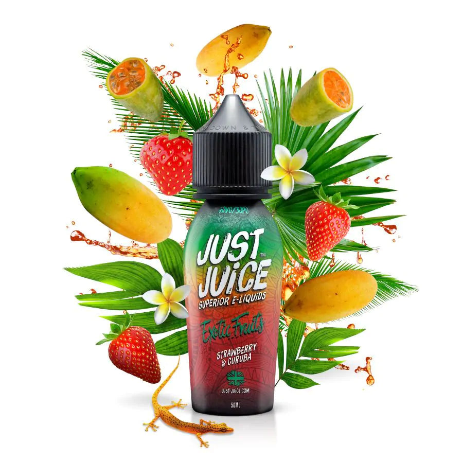 Strawberry & Curuba Shortfill E-Liquid by Just Juice Exotic Fruits 50ml