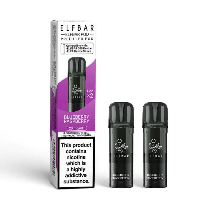Elfbar 600 Prefilled Replacement Pods - 2PK - Blueberry Raspberry