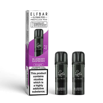 Elfbar 600 Prefilled Replacement Pods - 2PK - Blueberry Raspberry