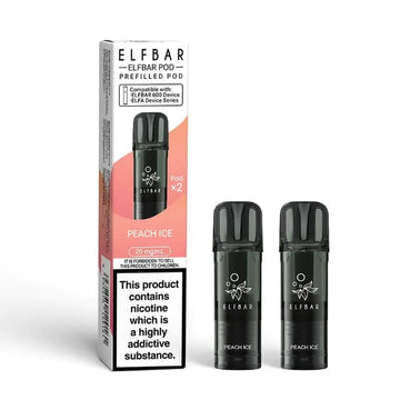 Elfbar 600 Prefilled Replacement Pods - 2PK - Peach Ice