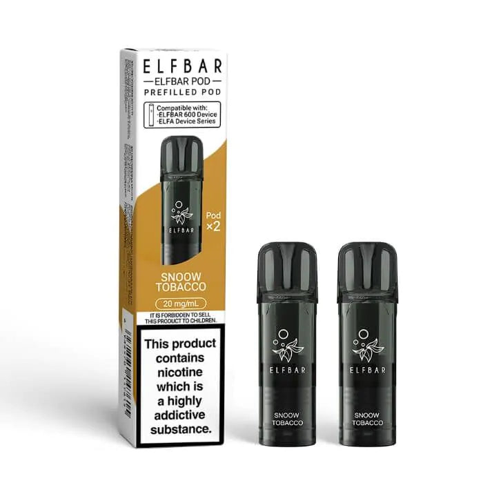 Elfbar 600 Prefilled Replacement Pods - 2PK - Snoow Tobacco