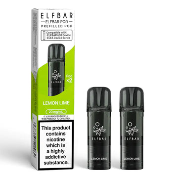 Elfbar 600 Prefilled Replacement Pods - 2PK - Lemon Lime
