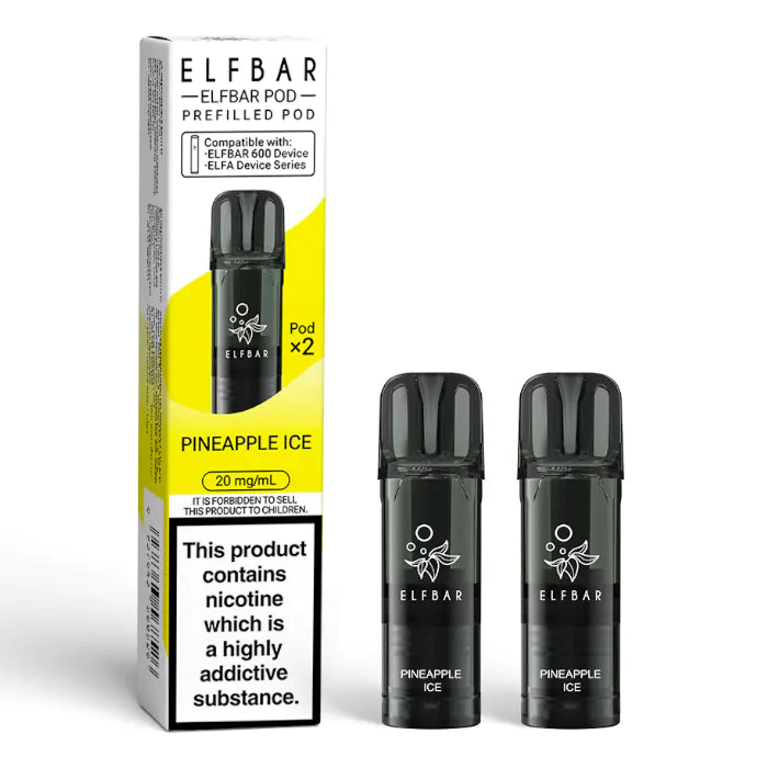 Elfbar 600 Prefilled Replacement Pods - 2PK - Pineapple Ice