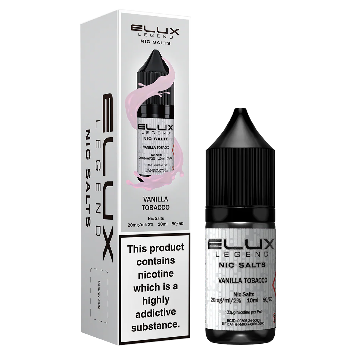 Vanilla Tobacco Nic Salt E Liquid 10ml By Elux Legend