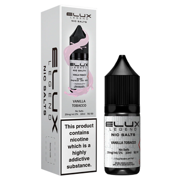 Vanilla Tobacco Nic Salt E Liquid 10ml By Elux Legend