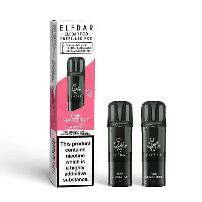 Elfbar 600 Prefilled Replacement Pods - 2PK - Pink Grapefruit