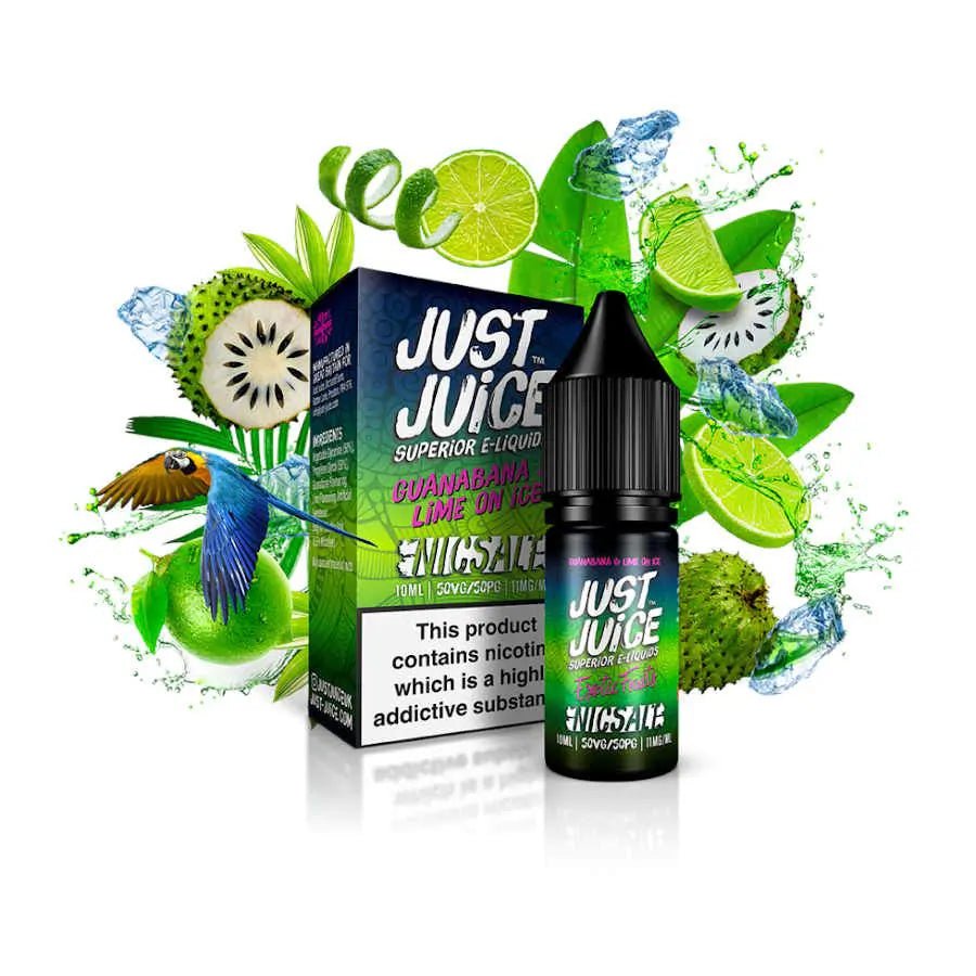 Just Juice Guanabana & Lime On Ice Nic Salt E - Liquid - VapeGen UK