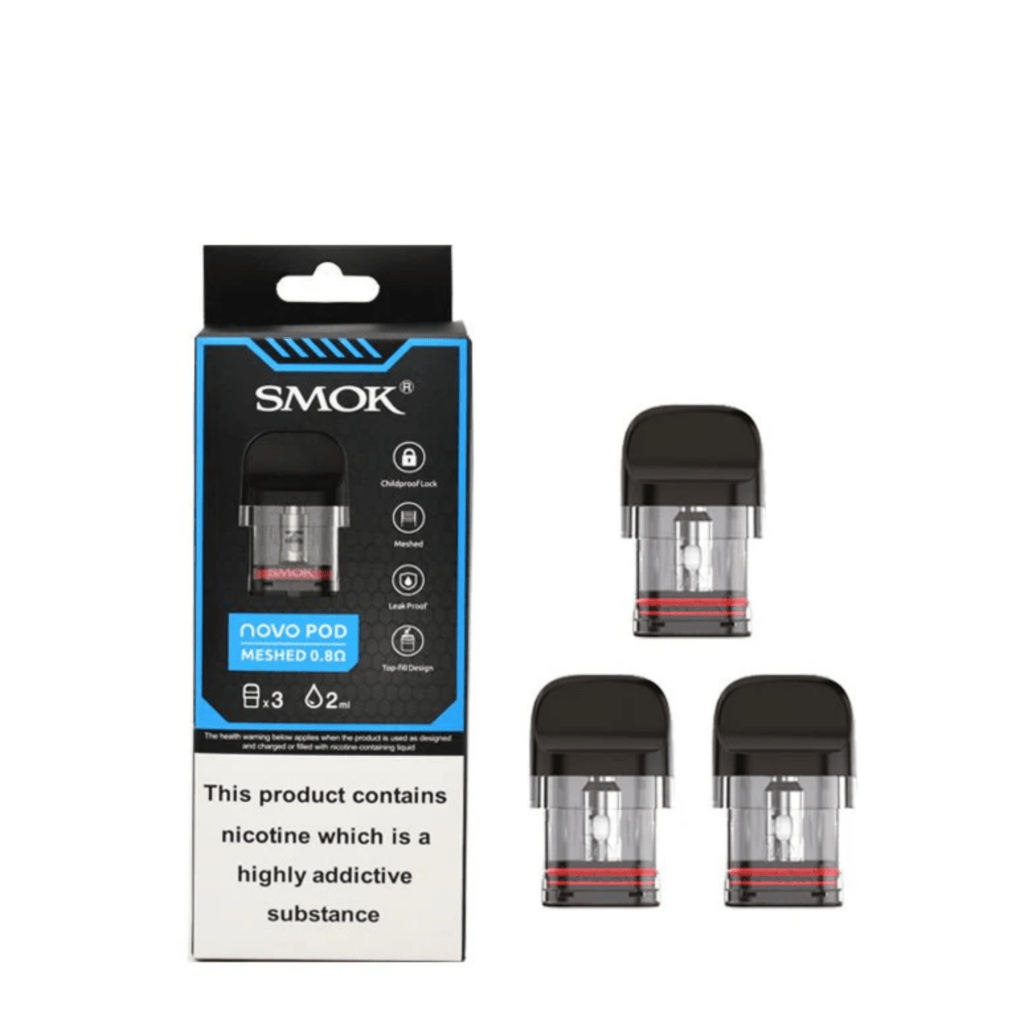 SMOK Novo, Novo 2, Novo M, Novo SLR Replacement Pods - 3 Pack