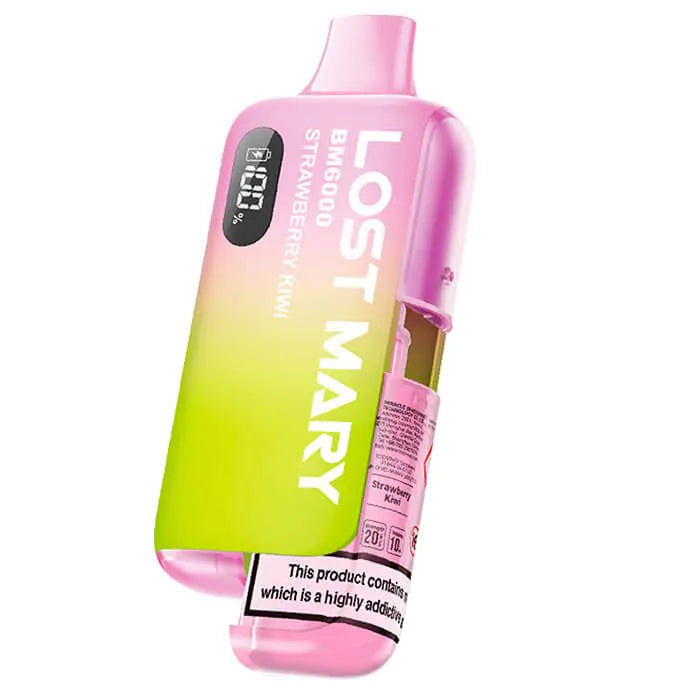 Lost Mary vape device with gradient pink to green design on a white background