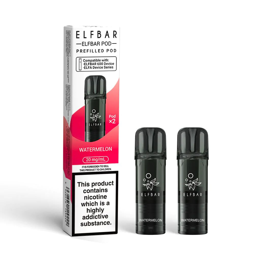 Elfbar 600 Prefilled Replacement Pods - 2PK - Watermelon